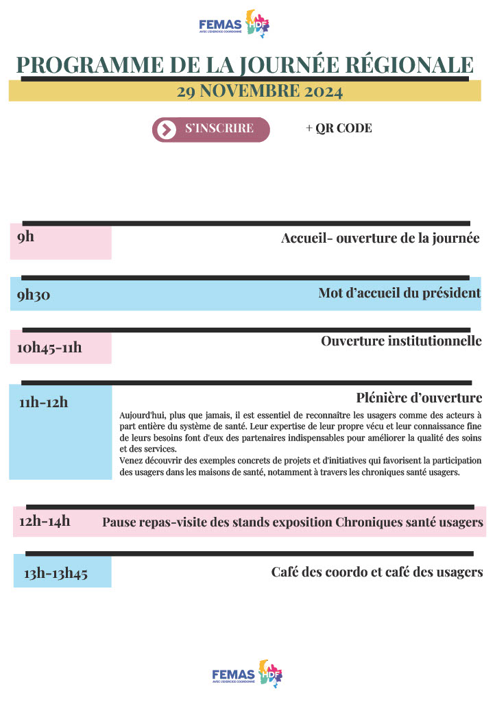 FEMAS Journée régionale de l'exercice coordonné programme page 2